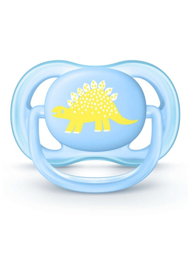 Philips AVENT / Пустышка силиконовая Ultra Air декор, 0-6  мес. (уп. 1 шт.), для мальчика, SCF544/10